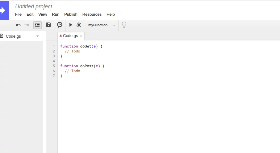 doPost and doGet functions created.