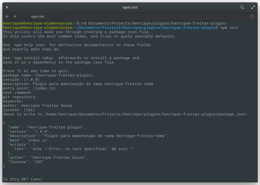 Creating a new package inside plugin folder.