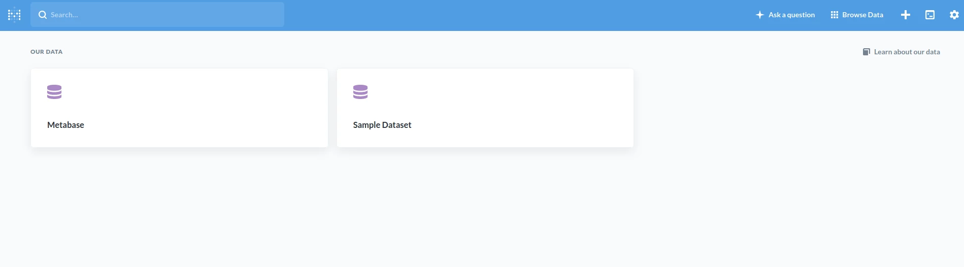 Banco de dados Metabase, criado no PostgreSQL, conectado ao Metabase.
