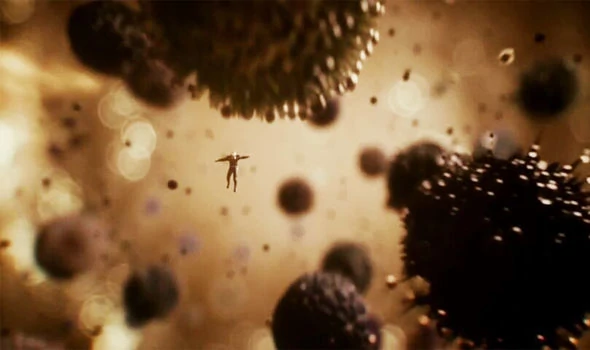 No universo cinemático da Marvel, o Homem Formiga explora o mundo quântico após encolher. No universo cinemático da Marvel, o Homem Formiga explora o mundo quântico após encolher.