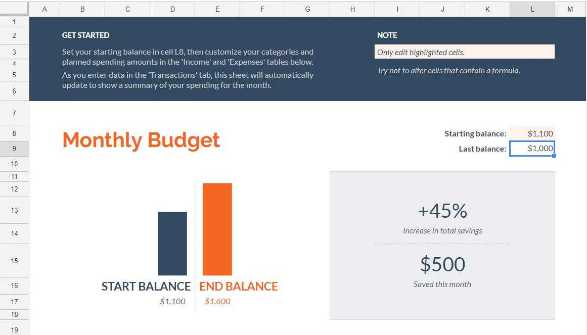 Planilha com dados financeiros sendo atualizada automaticamente.
